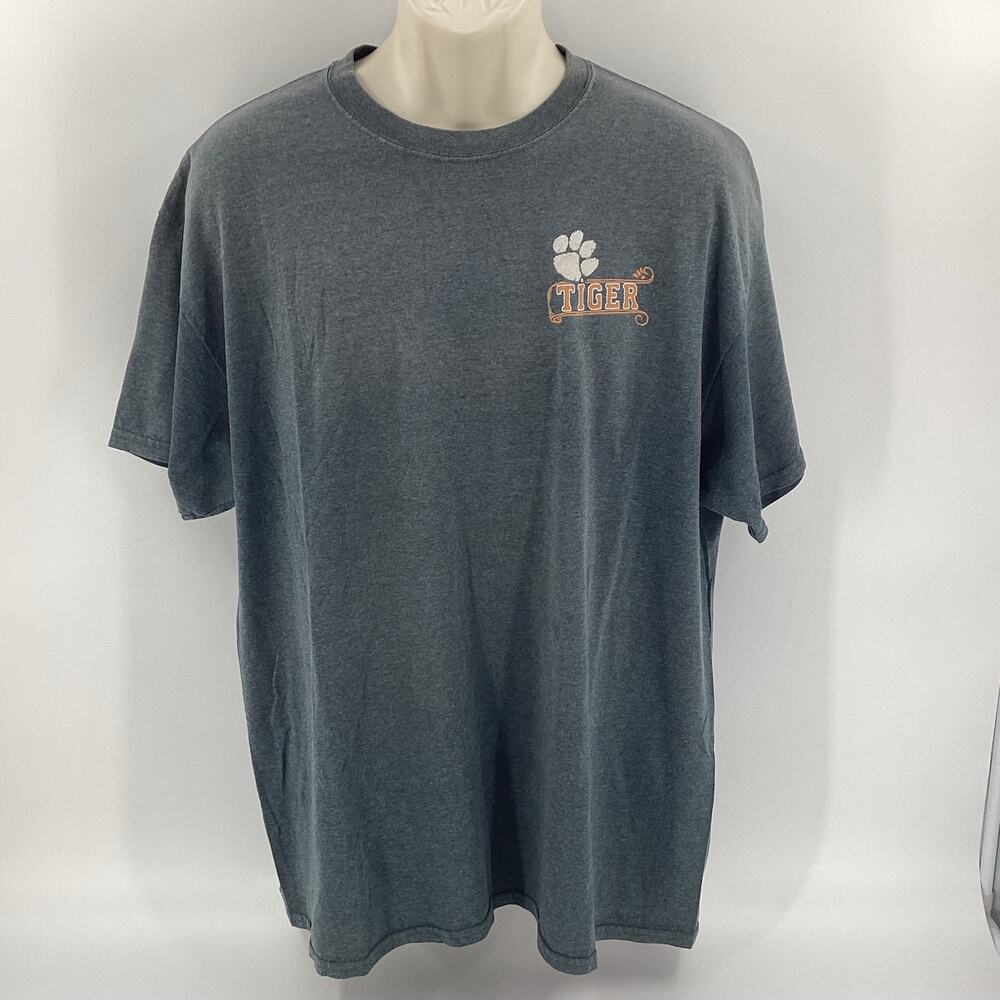 Clemson Tigers Men’s Women’s T Shirt Gray Orange White Size XL 033